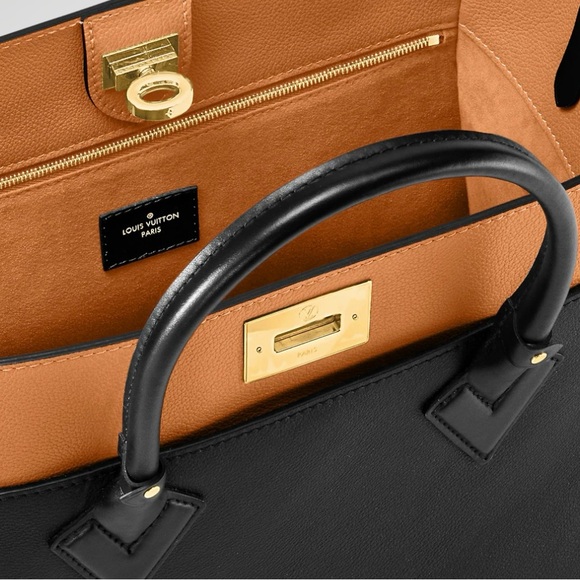 NWT Louis Vuitton ON MY SIDE MM Handbag Black Brown - Picture 6 of 13